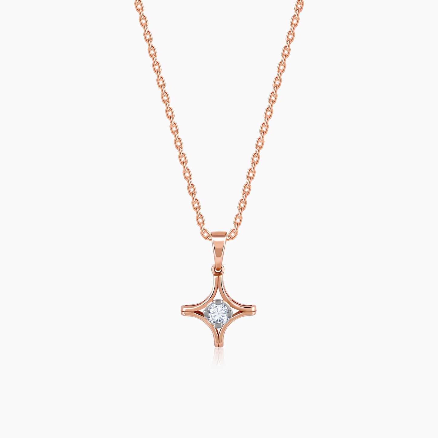 Rose Gold Lodestar Diamond Pendant