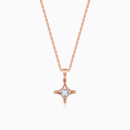 Rose Gold Lodestar Diamond Pendant