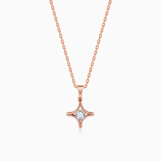 Rose Gold Lodestar Diamond Pendant