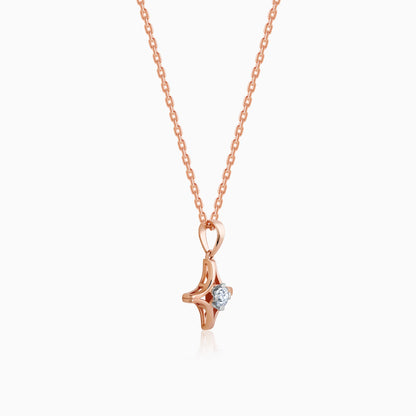 Rose Gold Lodestar Diamond Pendant