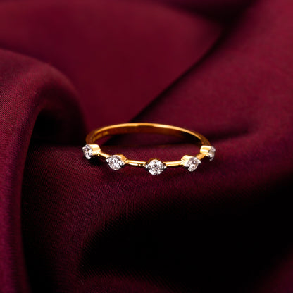 Gold Celestial Shimmer Diamond Ring