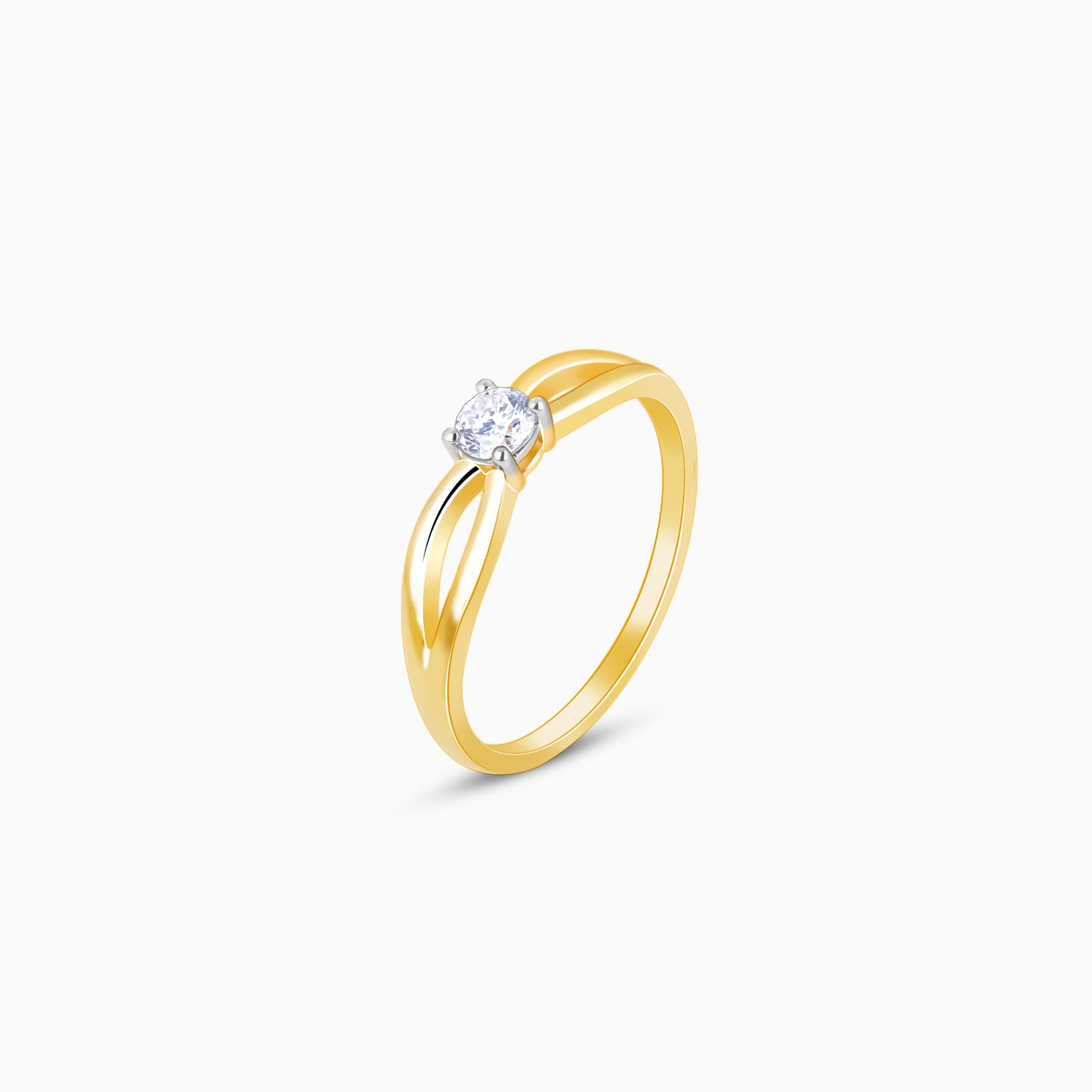 Gold Charming Magic Solitaire Diamond Ring