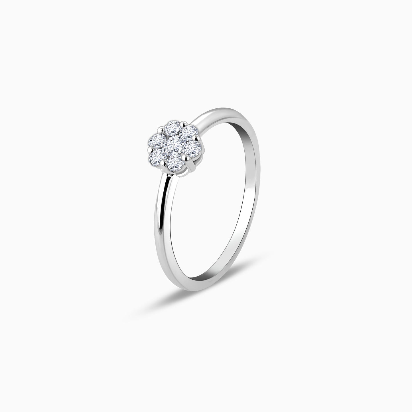 White Gold Tender Romance Diamond Ring