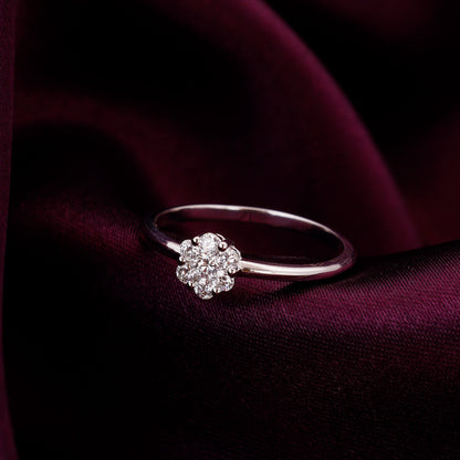 White Gold Tender Romance Diamond Ring