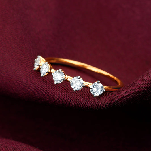 Diamond Gold Simple Ring