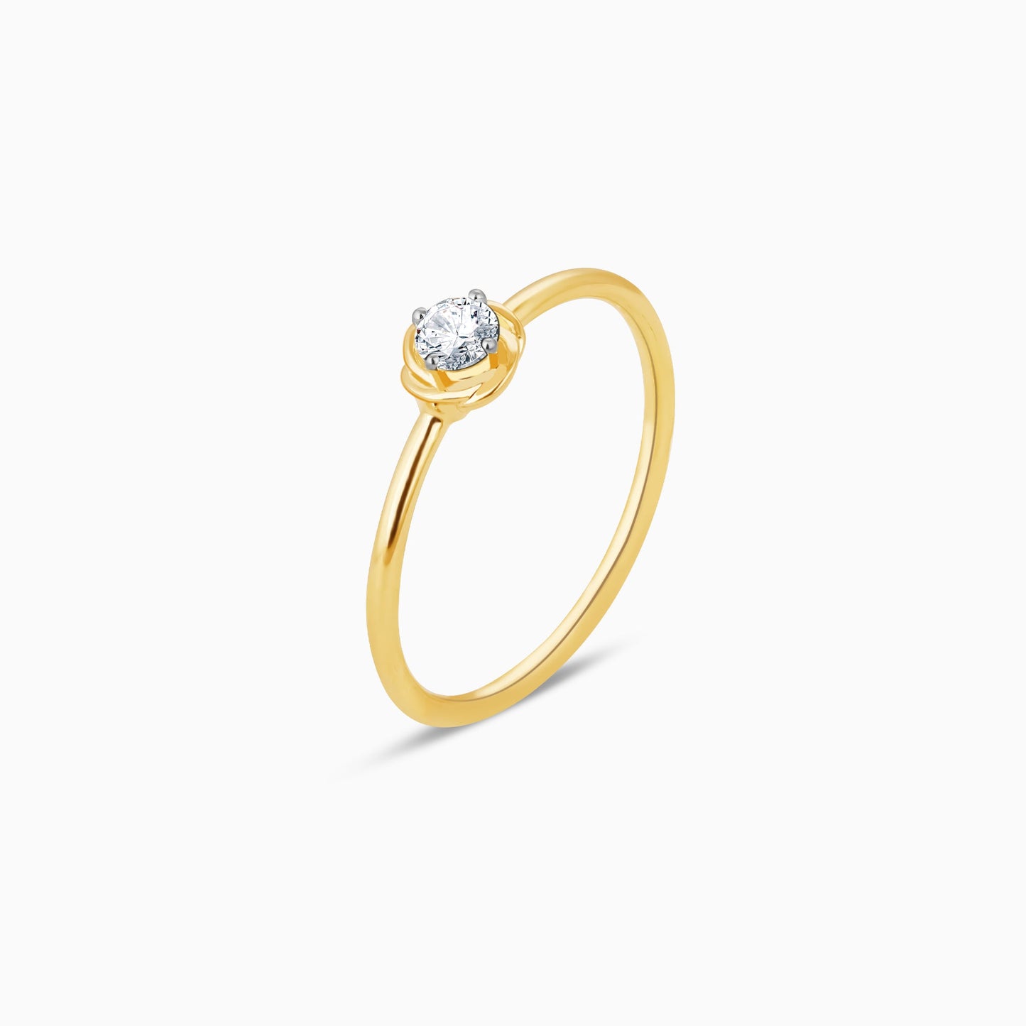 Gold Heartfelt Solitaire Diamond Ring