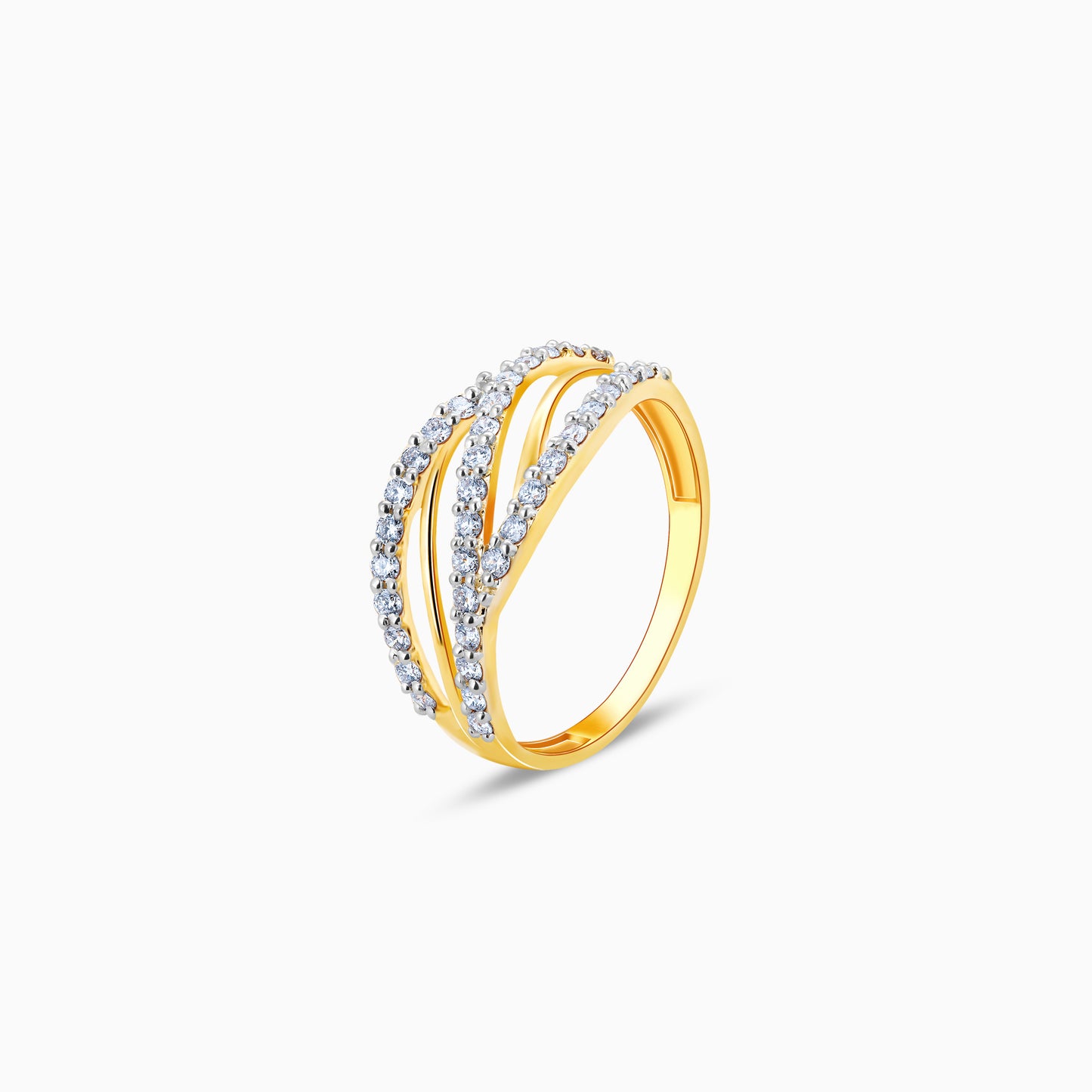 Gold Heartfelt Emotions Diamond Ring