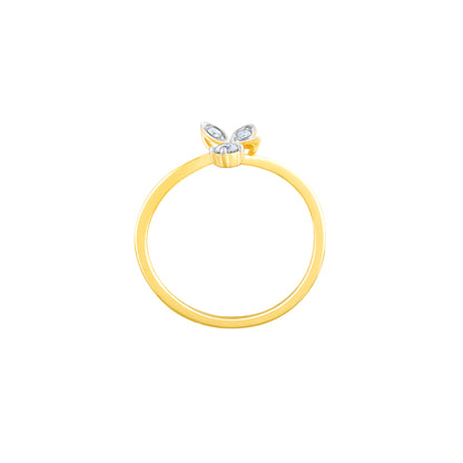 Gold Leaflet Delights Diamond Ring