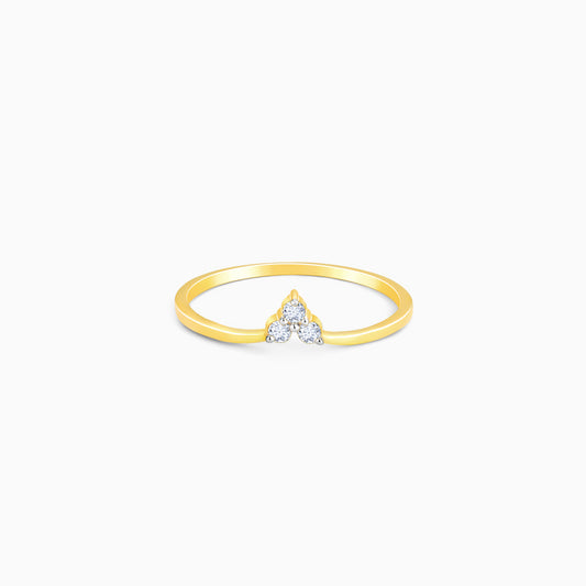 Gold Minimal Vanki Diamond Ring