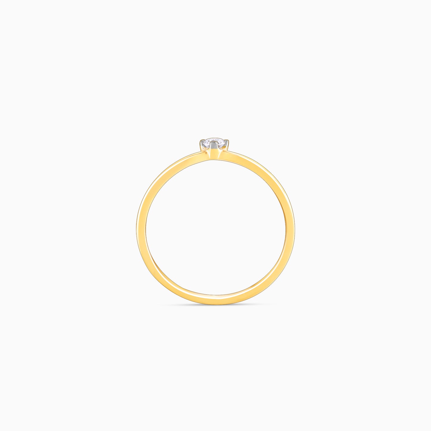 Gold Pure Simplicity Solitaire Diamond Ring