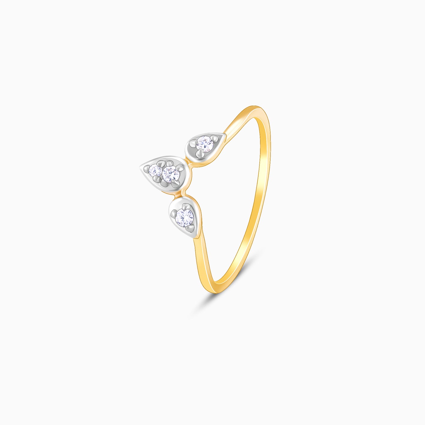 Gold Magnificant Pear Diamond Ring