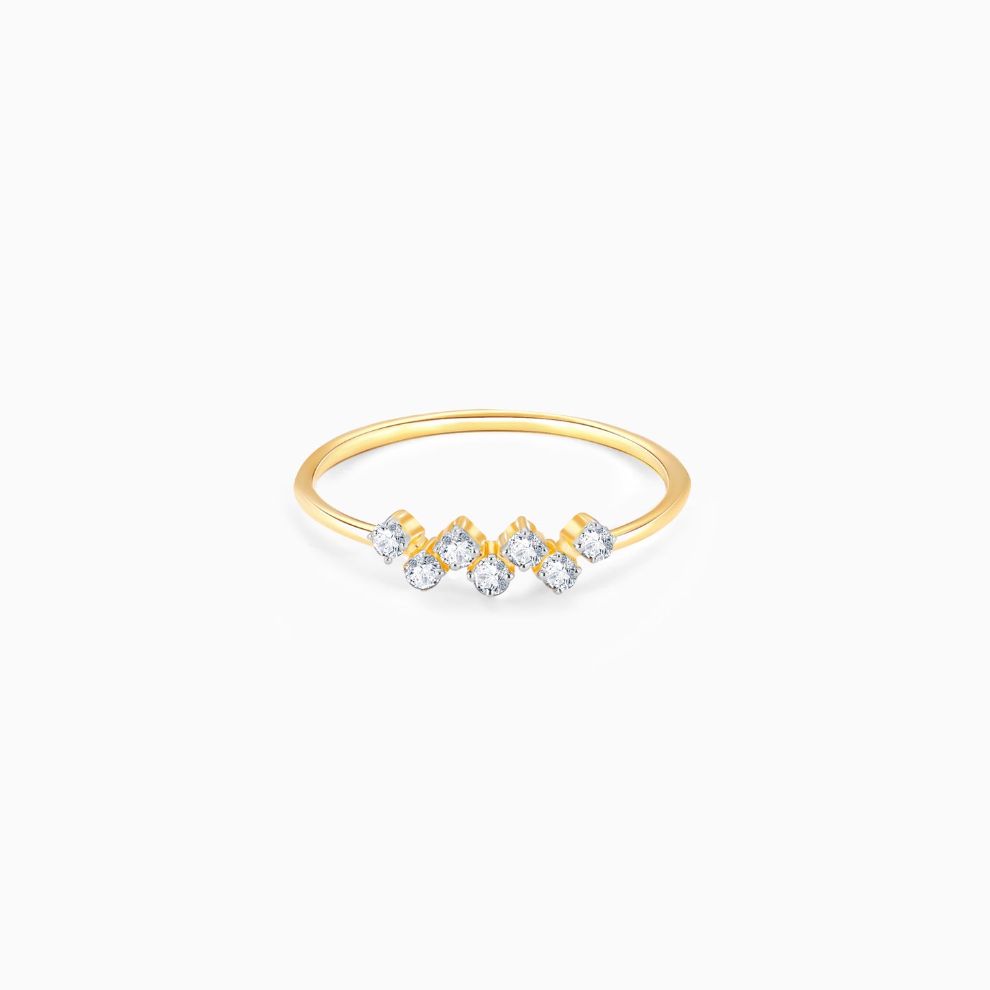 Gold Shimmering Stackable Diamond Ring