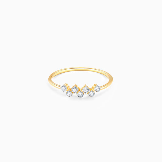 Gold Shimmering Stackable Diamond Ring