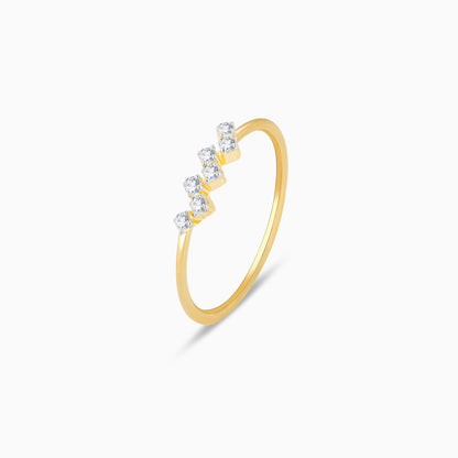 Gold Shimmering Stackable Diamond Ring