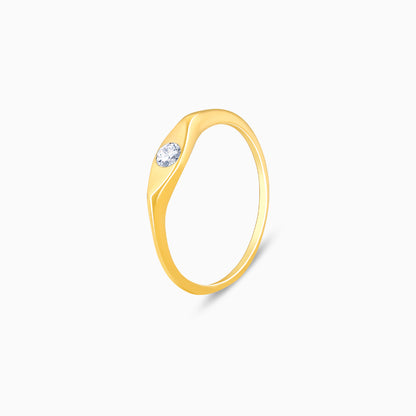 Gold Sun Gaze Diamond Ring