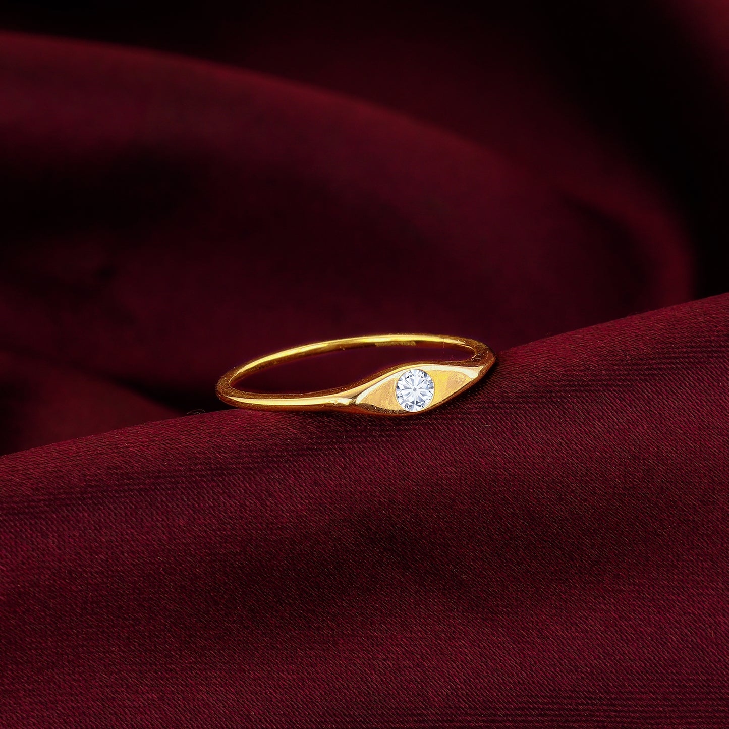 Gold Sun Gaze Diamond Ring