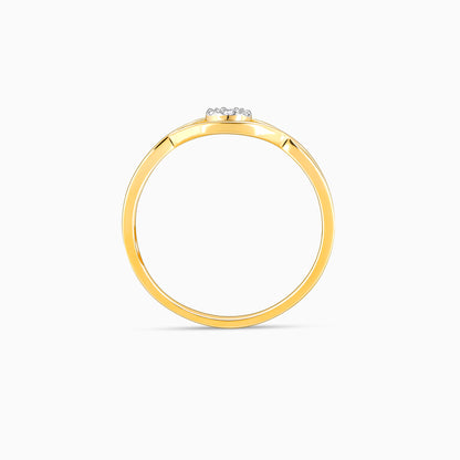 Gold Embraced Lab Grown Diamond Ring