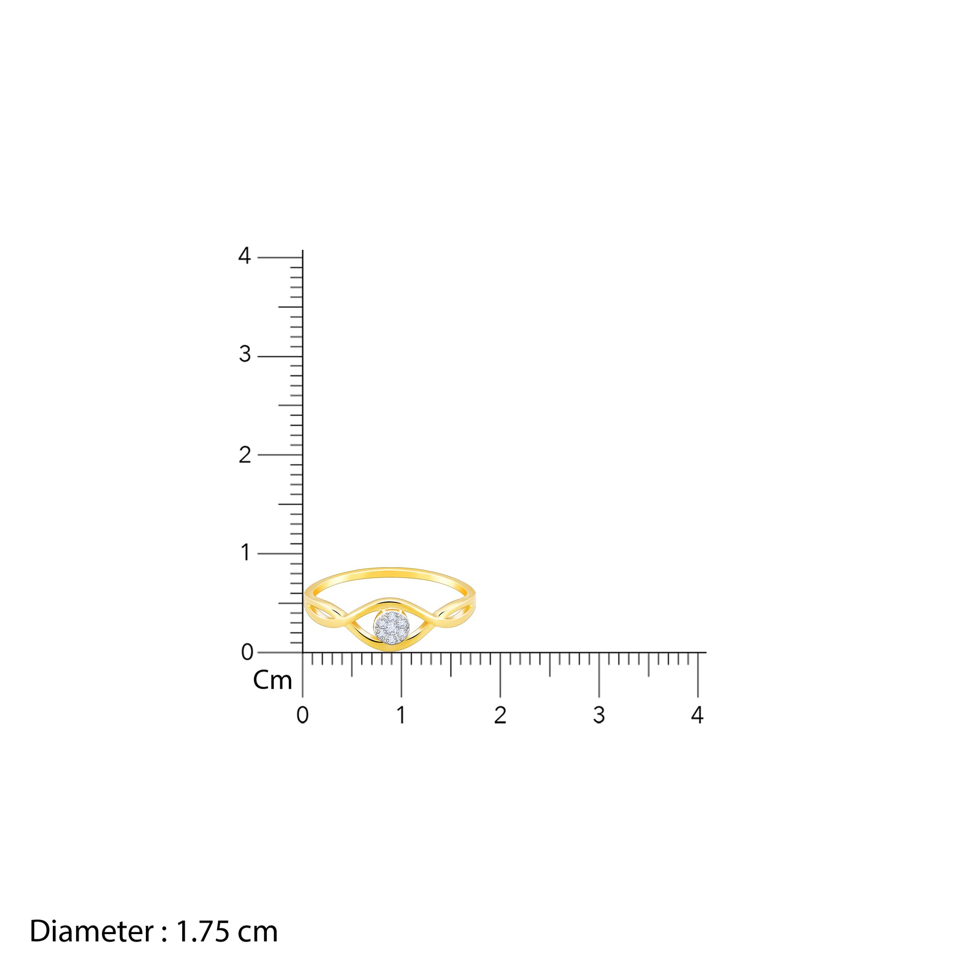 Gold Embraced Lab Grown Diamond Ring