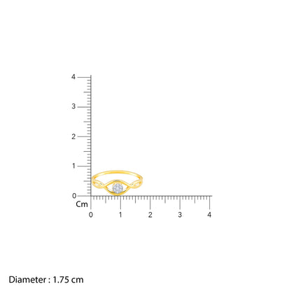 Gold Embraced Lab Grown Diamond Ring