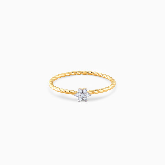 Gold Classic Floret Diamond Ring