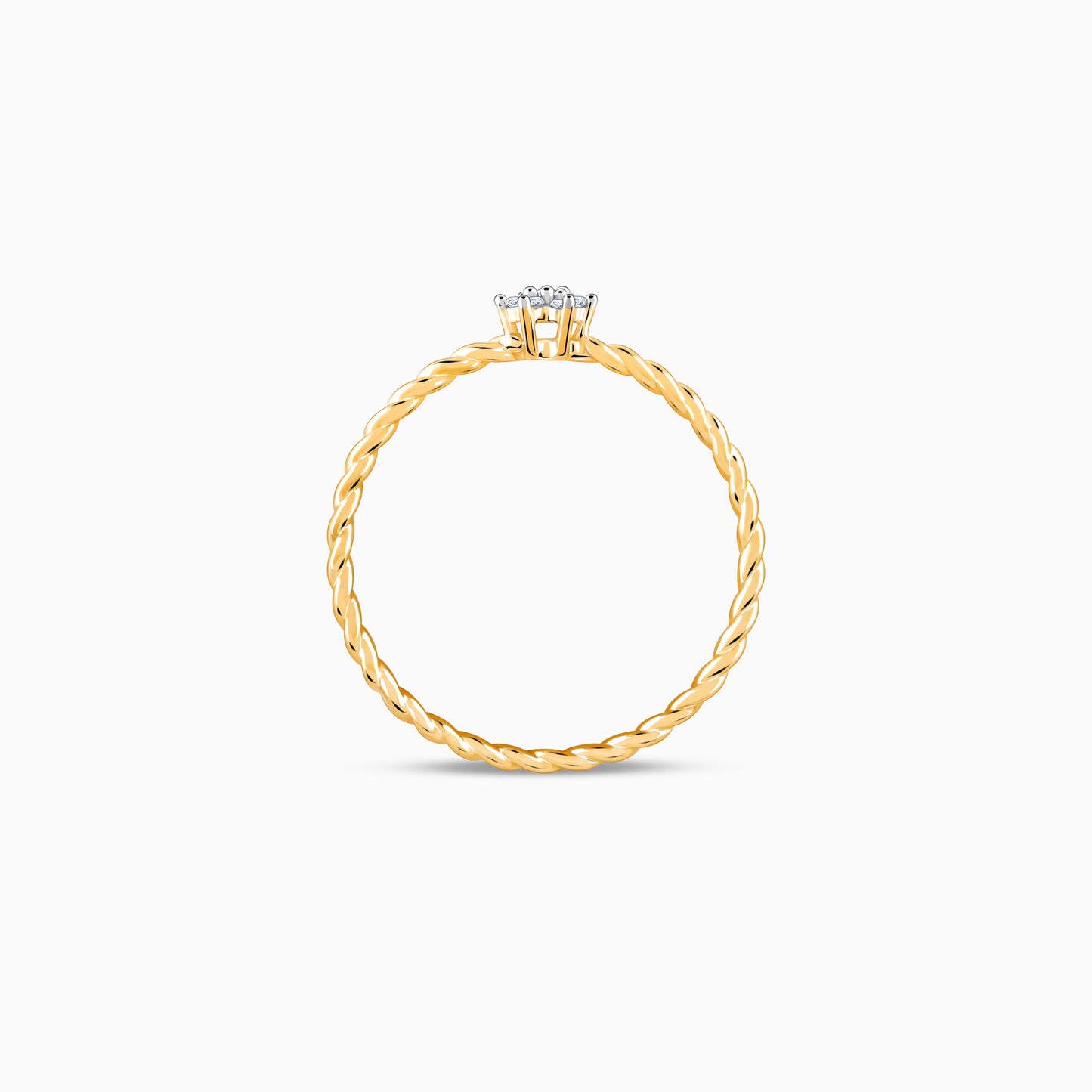 Gold Classic Floret Diamond Ring