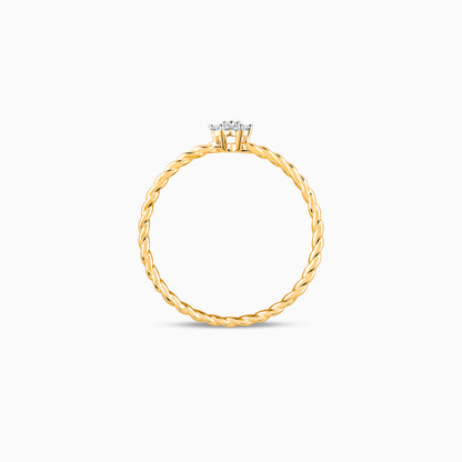 Gold Classic Floret Diamond Ring