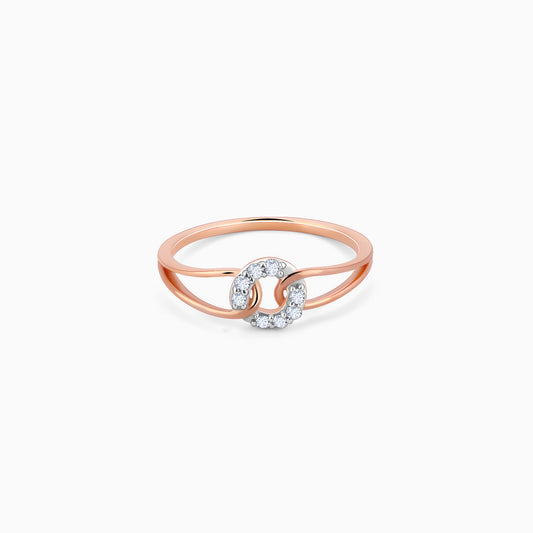 Rose Gold Panoramic Diamond Ring