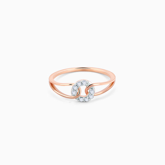 Rose Gold Panoramic Diamond Ring