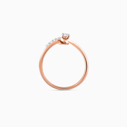 Rose Gold Looped Diamond Ring