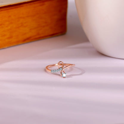 Rose Gold Looped Diamond Ring