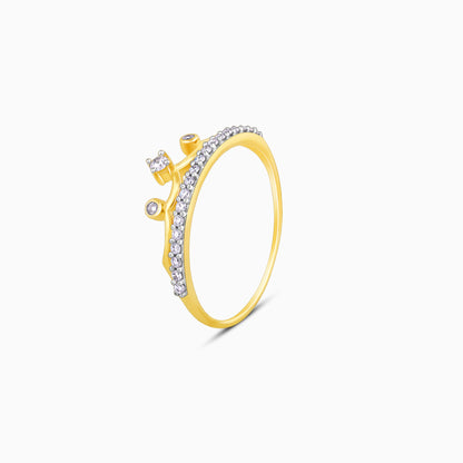 Gold Crowning Diamond Ring