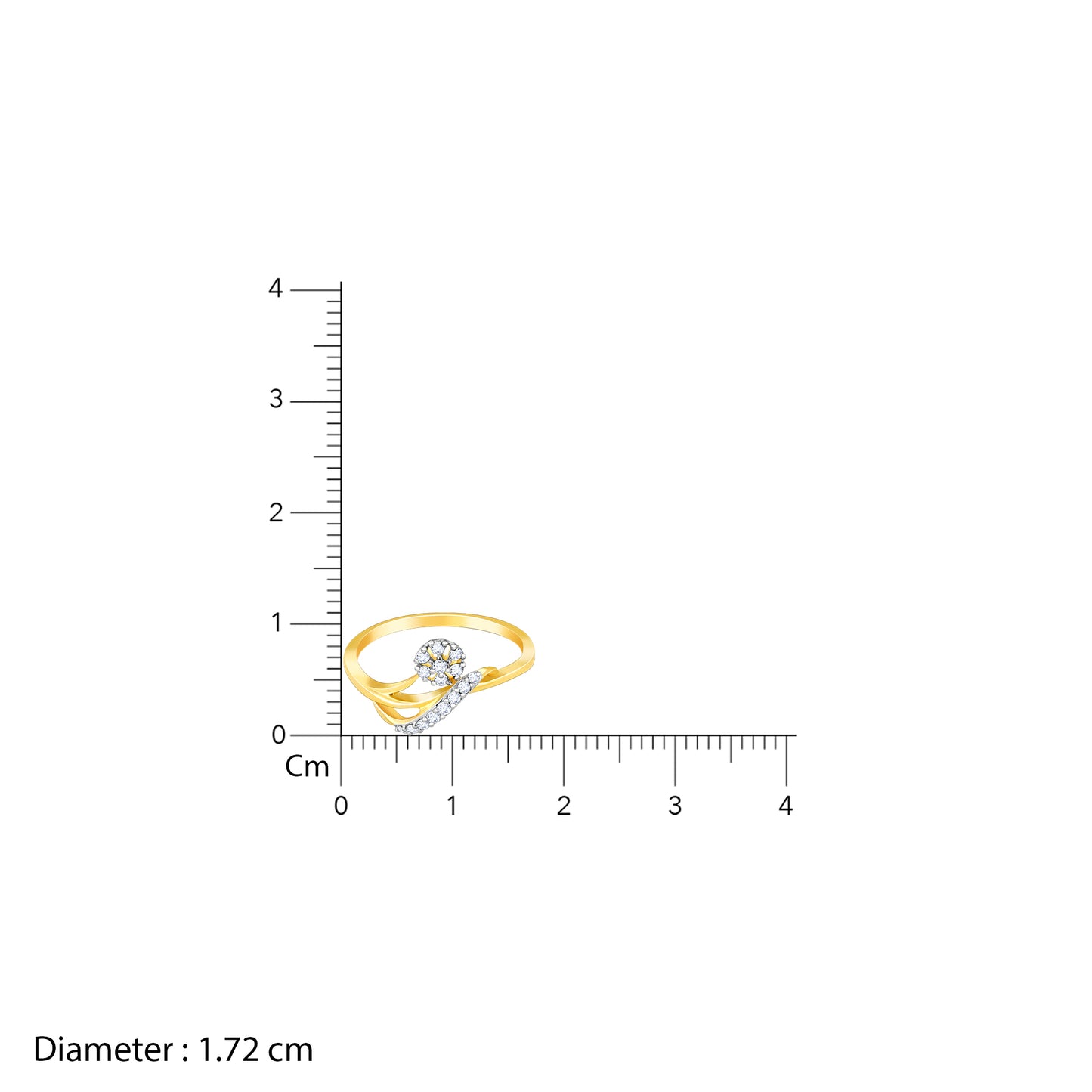 Gold Ocean's Flow Diamond Ring