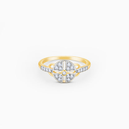 Gold Ray Diamond Ring