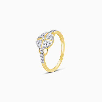 Gold Ray Diamond Ring