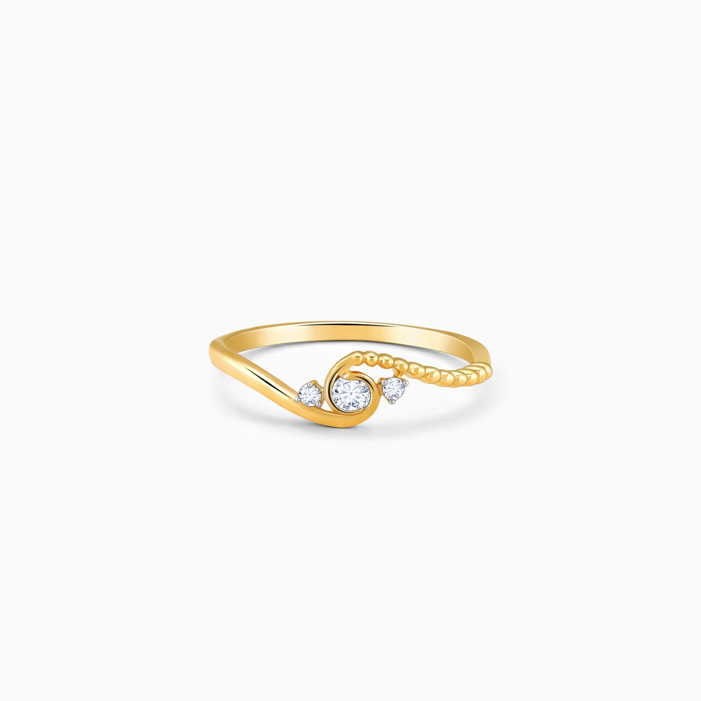 Gold Glaze Diamond Ring