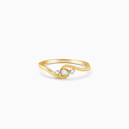 Gold Glaze Diamond Ring