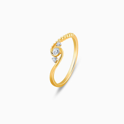 Gold Glaze Diamond Ring