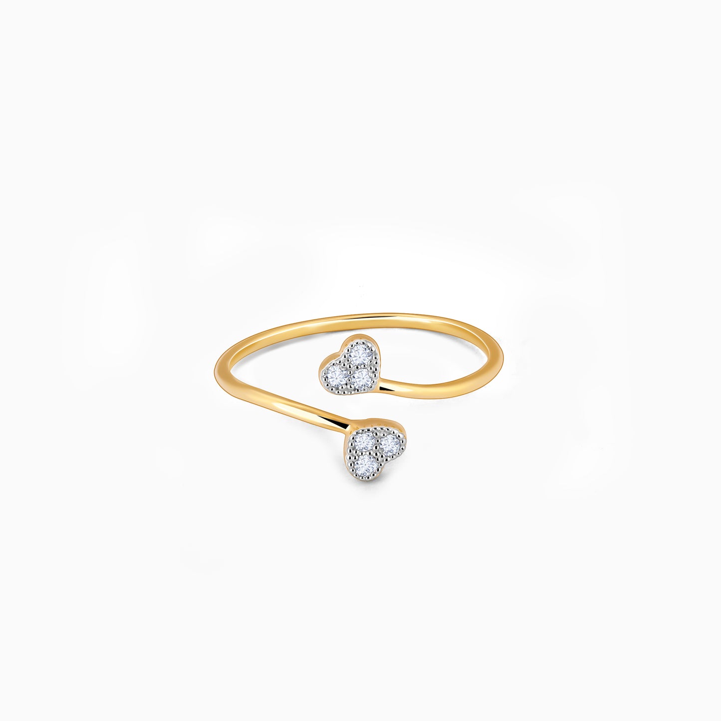 Gold Heartbeat Duo Diamond Ring