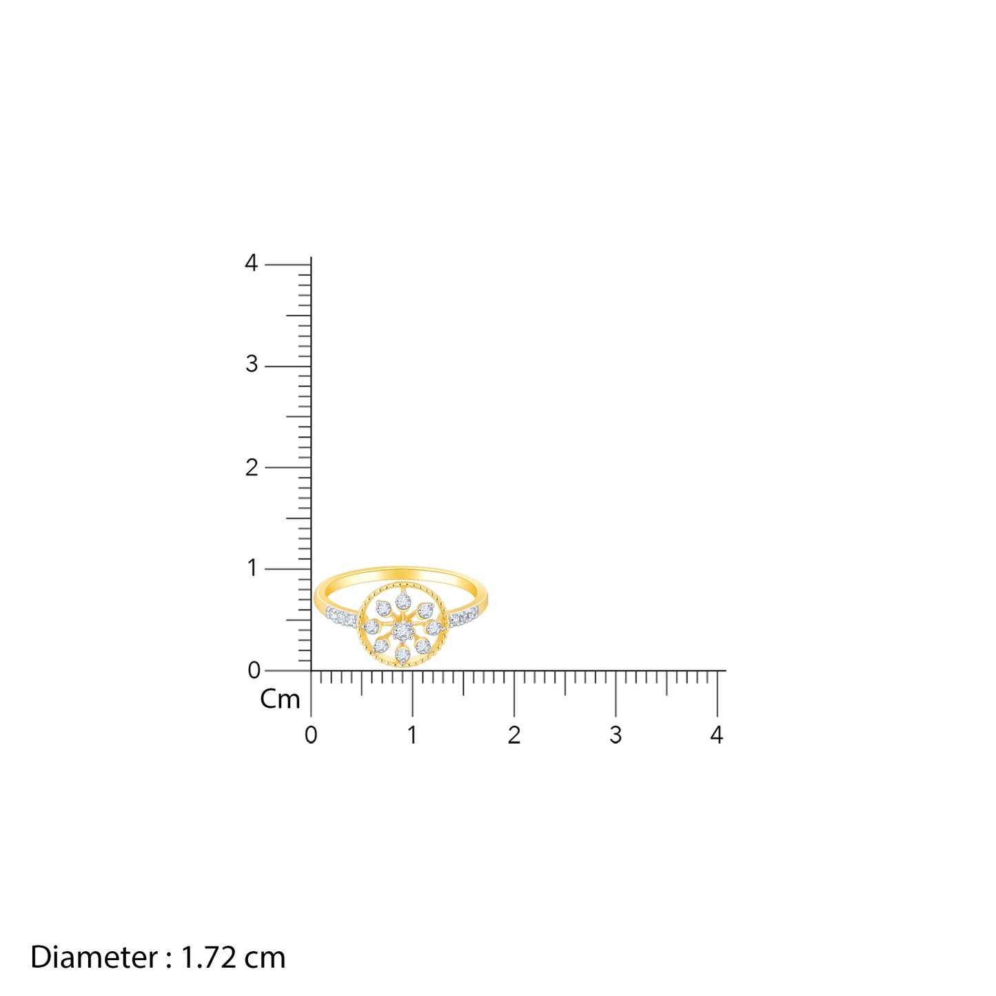 Gold Blossoming Flower Diamond Ring