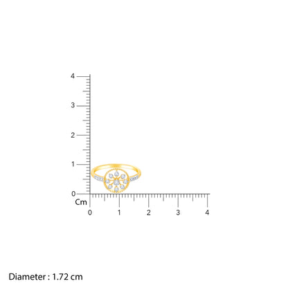 Gold Blossoming Flower Diamond Ring