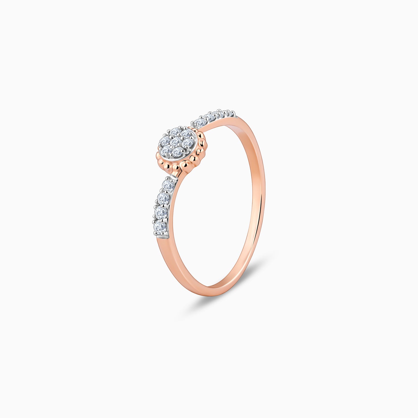 Rose Gold Aura Diamond Ring