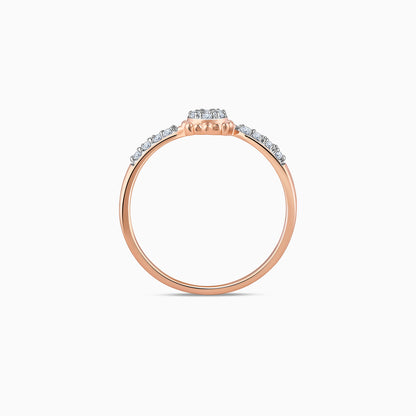 Rose Gold Aura Diamond Ring