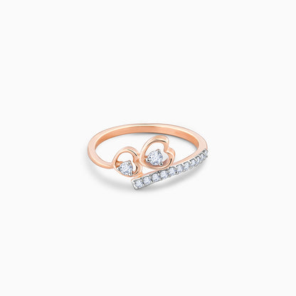 Rose Gold Connected Diamond Ring