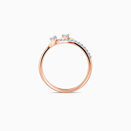 Rose Gold Connected Diamond Ring