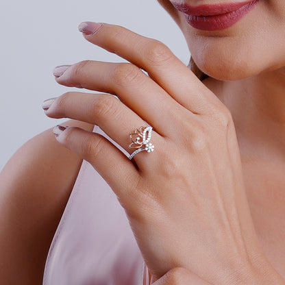 Rose Gold Enthralling Diamond Ring