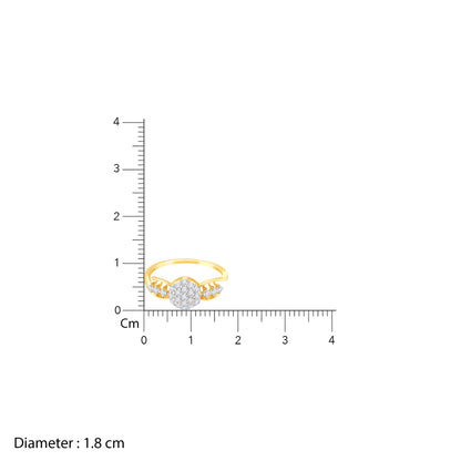 Gold Shining Cluster Diamond Ring