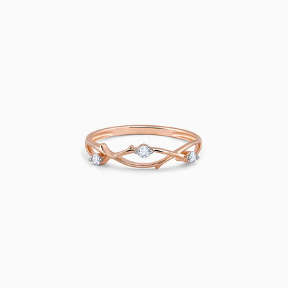 Rose Gold Gesto Diamond Ring