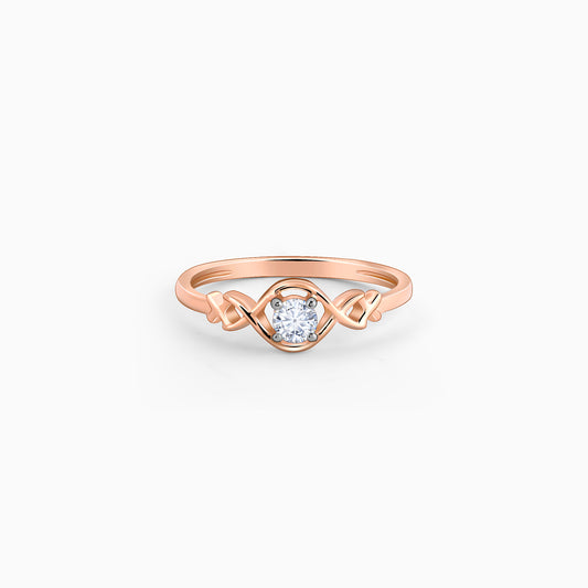 Rose Gold Jubilant Solitaire Diamond Ring