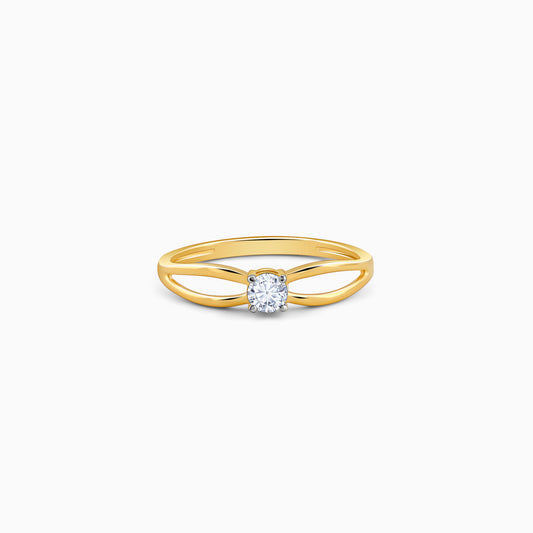 Gold Elysium Solitaire Diamond Ring