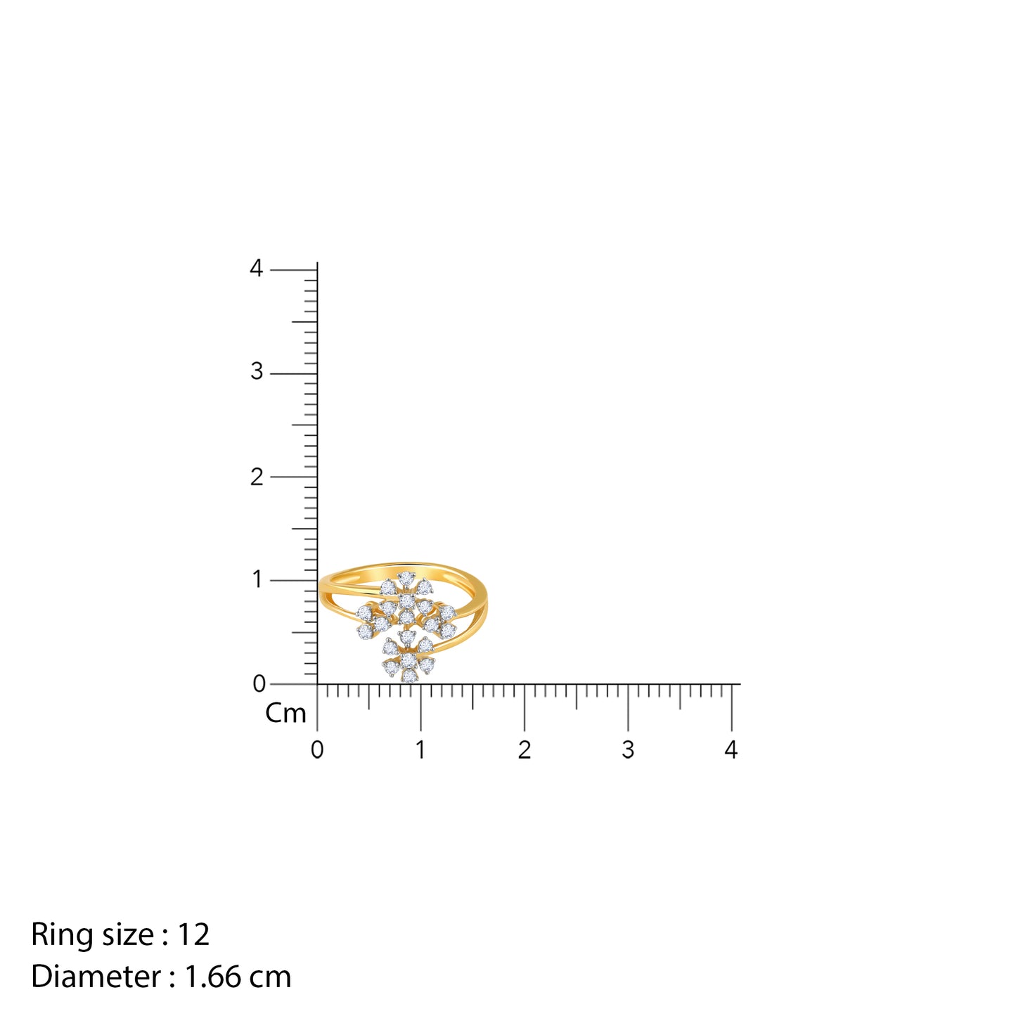 Gold Floral Bouquet Diamond Ring